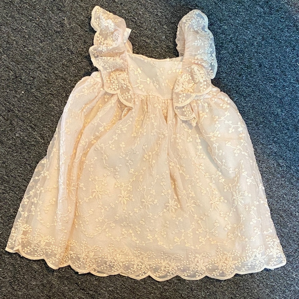 Edgehill Collection Cream Lace Kids Dress